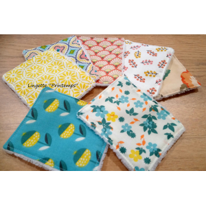 Lingette lavable 'printemps'