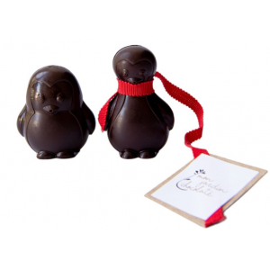 Pingouins de noël bio - chocolat noir