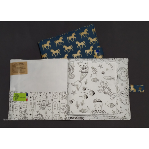 Livre à colorier lavable licorne doré