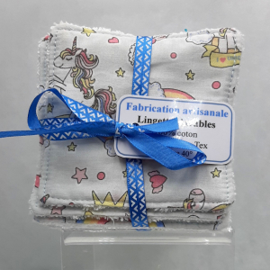 10 lingettes lavables éponge coton