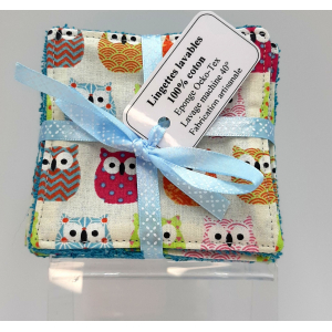 10 lingettes lavables éponge de coton