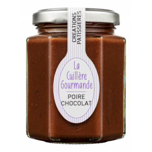 Confiture poire au chocolat et crème fraîche