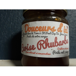 Confiture cerise-rhubarbe