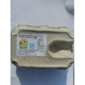 12 oeufs fermiers bleu-blanc-coeur m 53/60 g