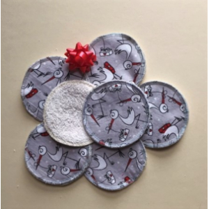 Lingettes lavables motif cigogne