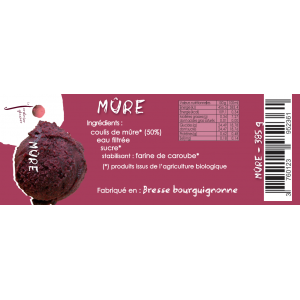 Sorbet mûres 550ml