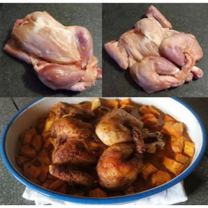 Coquelet (poulet en crapaudine) gc
