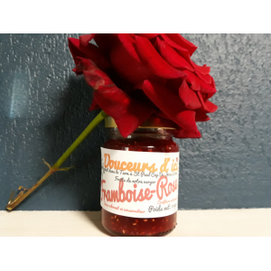 Confiture de framboises-roses