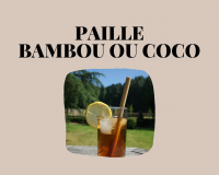 Paille coco ou bambou et goupillon