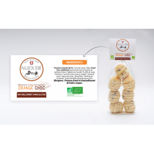 Macarons bio orange chocolat