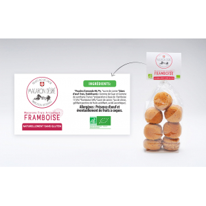 Macarons bio à la framboise