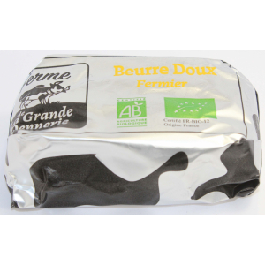 Beurre doux bio moulé à main