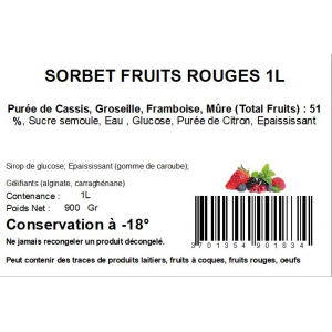 Sorbet fruits rouges