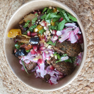 Falafels et légumes confits