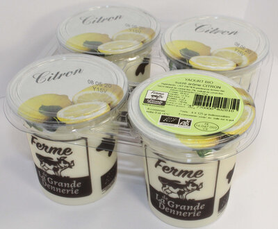 Yaourt fermier bio sucré citron