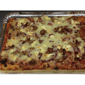 Pizza lardons,bleu,noix