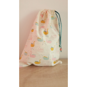 Petit sac thème 'cygnes'
