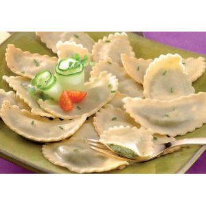 Ravioli mezza-luna ricotta-epinards