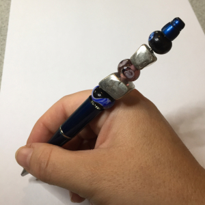 Stylo bijou bleu marine