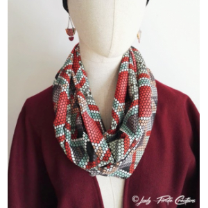 Snood-foulard pixel multicolore