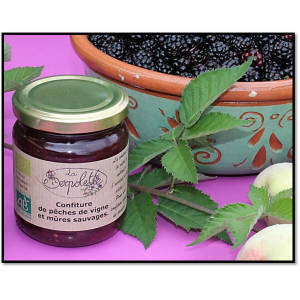 Confiture pêches de vigne/mûres