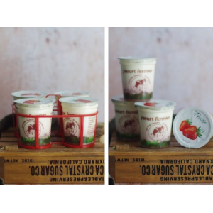 Panier de 8 yaourts fermiers fraise