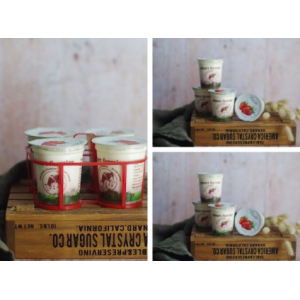 Panier de 12 yaourts fermiers fraise