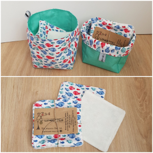 Lingettes/panier imperméable poissons
