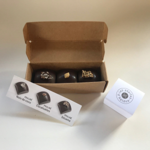 Boîte de 3 chocolats