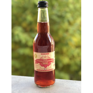 Jus de pomme-framboise pétillant