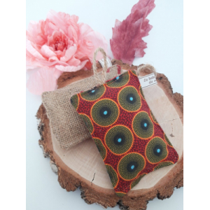 Eponge en toile de jute rouge