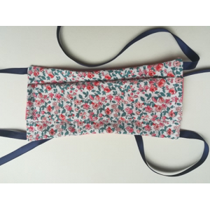Masque lavable fleuris rose