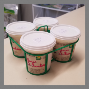 Lot de 4 yaourts à la framboise bio