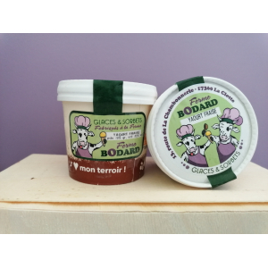 Yaourt glacé coulis fraise