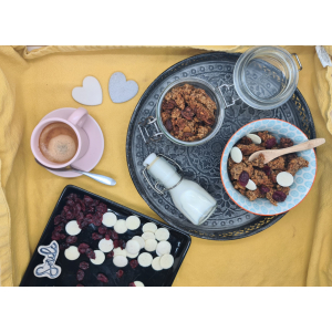 Granola blanc cranberry bio