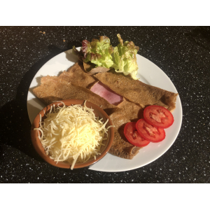 Galette jambon fromage