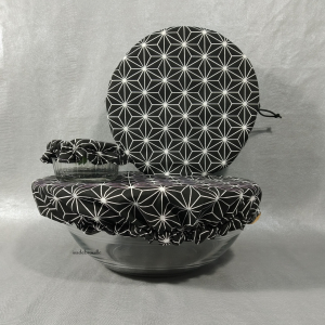 Couvre plat reutilisable geo. noir