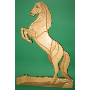 Intarsia cheval bronco
