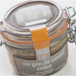 Foie gras de canard mi cuit bocal