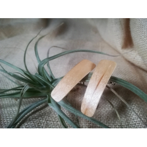 2 (petites) barrettes en bois de hêtre clair