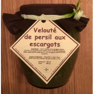Velouté de persil aux escargots