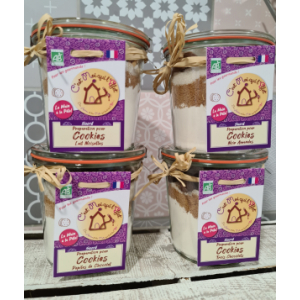 Bocal kit cookies noir amandes bio