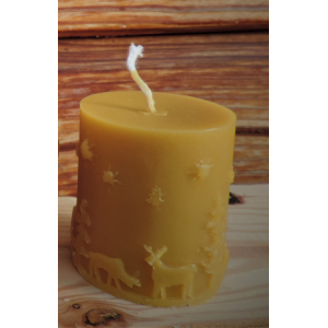 Bougie ronde de noël