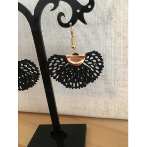 Boucles similicuir noir