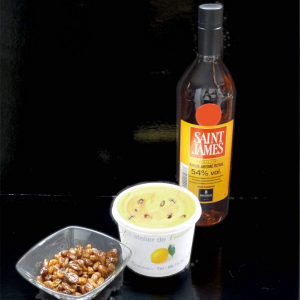 Crème glacée rhum raisins