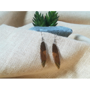 Boucles d'oreilles bois multi-essences