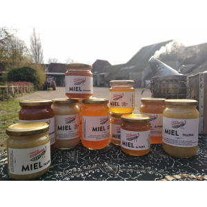 Miel colza aubépine acacia