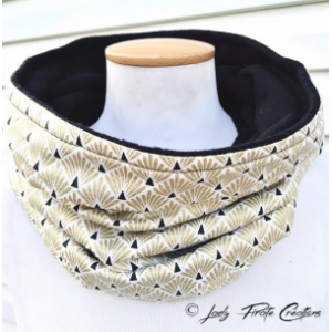 Maxi-snood palma or et noir