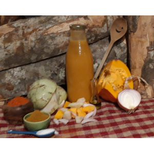 Soupe potiron chou rave relevé