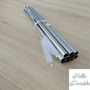 5 pailles smoothie inox + goupillon